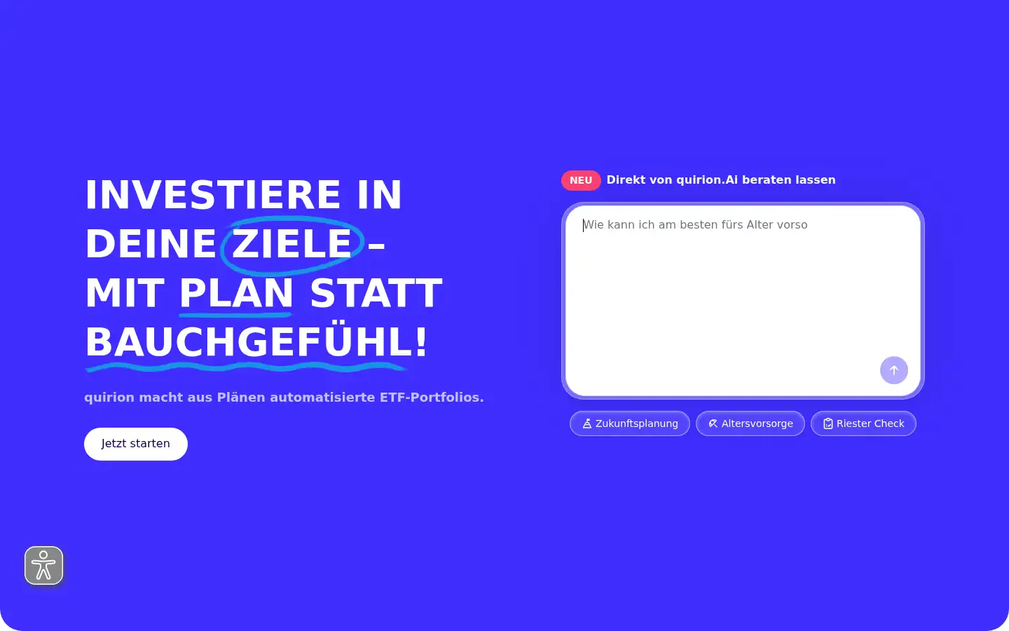 Screenshot of quirion.de