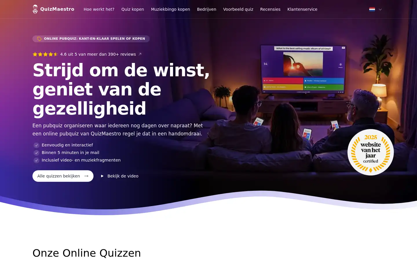 Screenshot of quizmaestro.nl