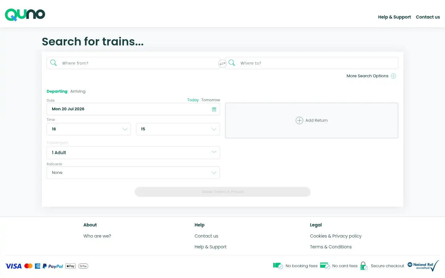 Screenshot of quno.com