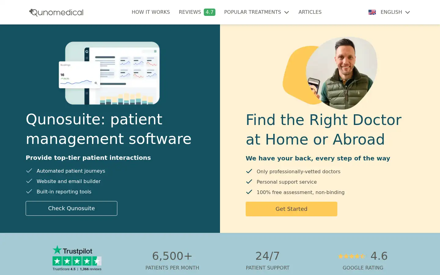 Screenshot of qunomedical.com