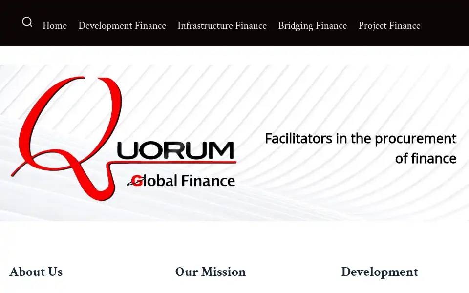 Screenshot of quorum-globalfinance.com