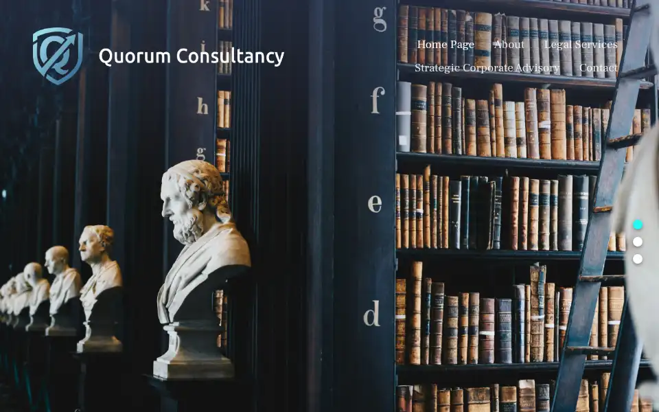Screenshot of quorumconsultancy.com