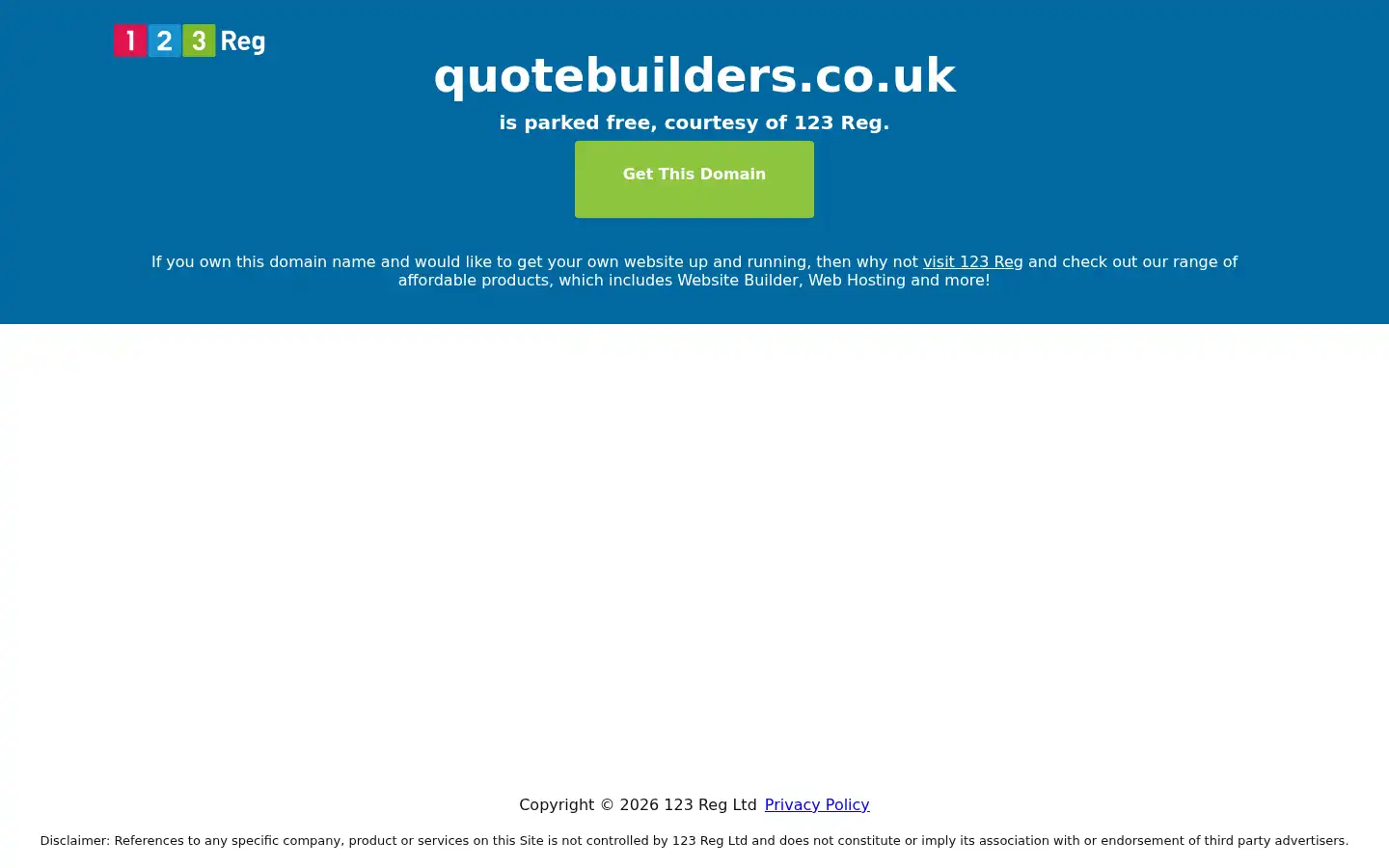 Screenshot of quotebuilders.co.uk