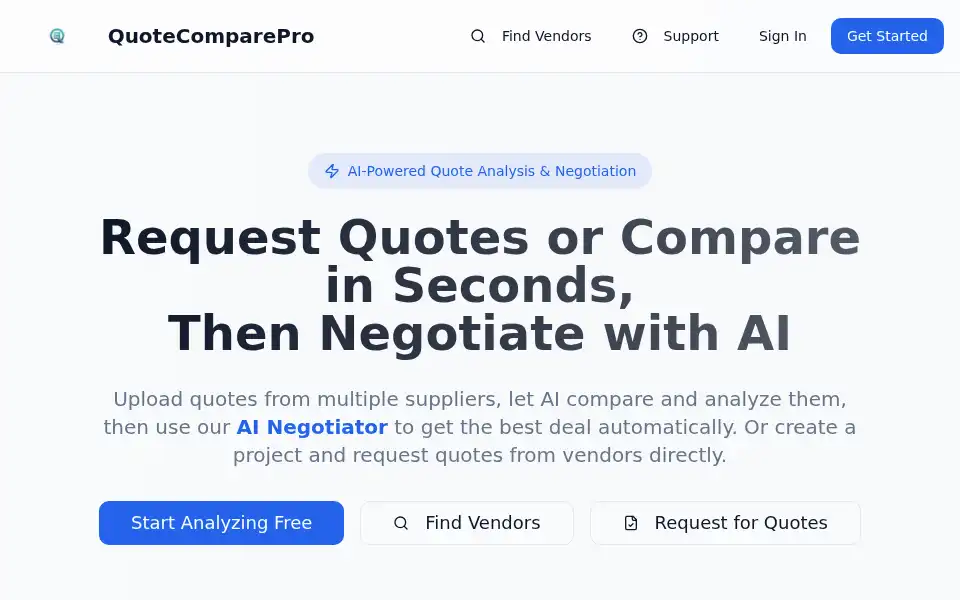 Screenshot of quotecomparepro.com