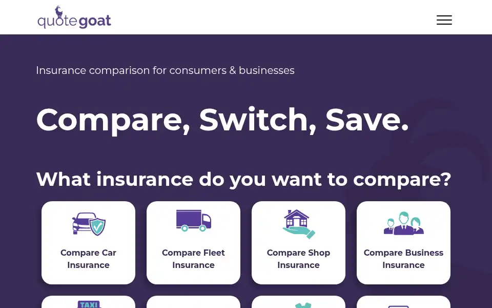 Screenshot of quotegoat.com