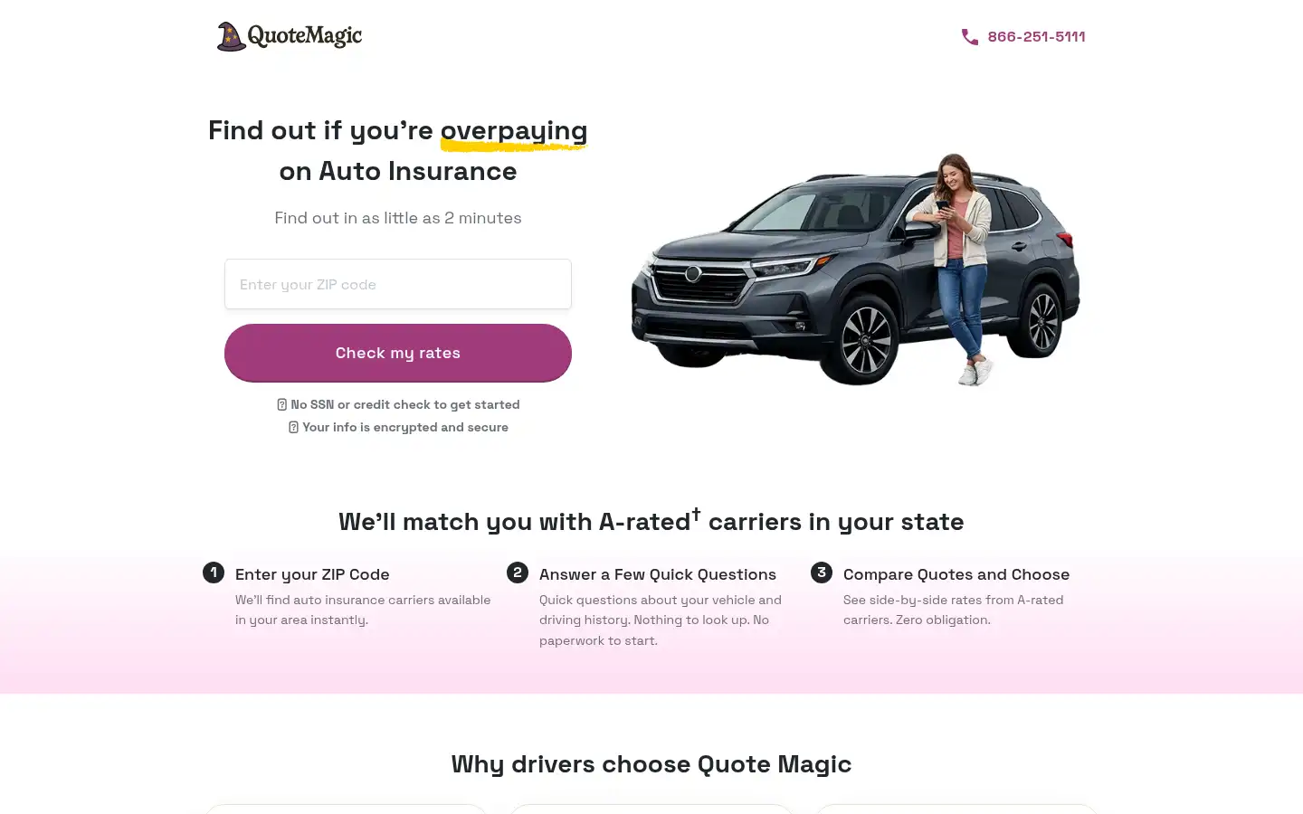 Screenshot of quotemagic.com