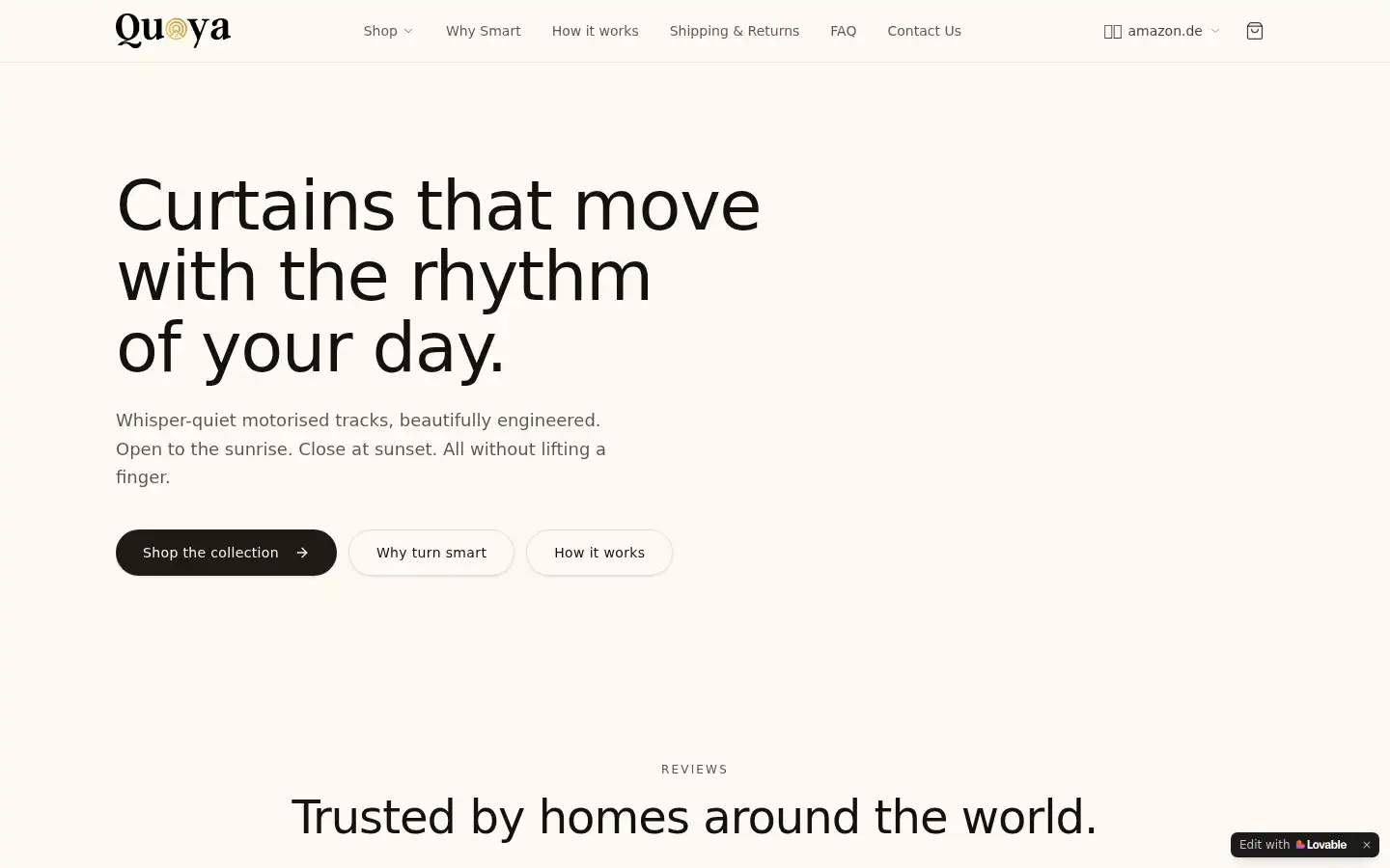 Screenshot of quoyaliving.com