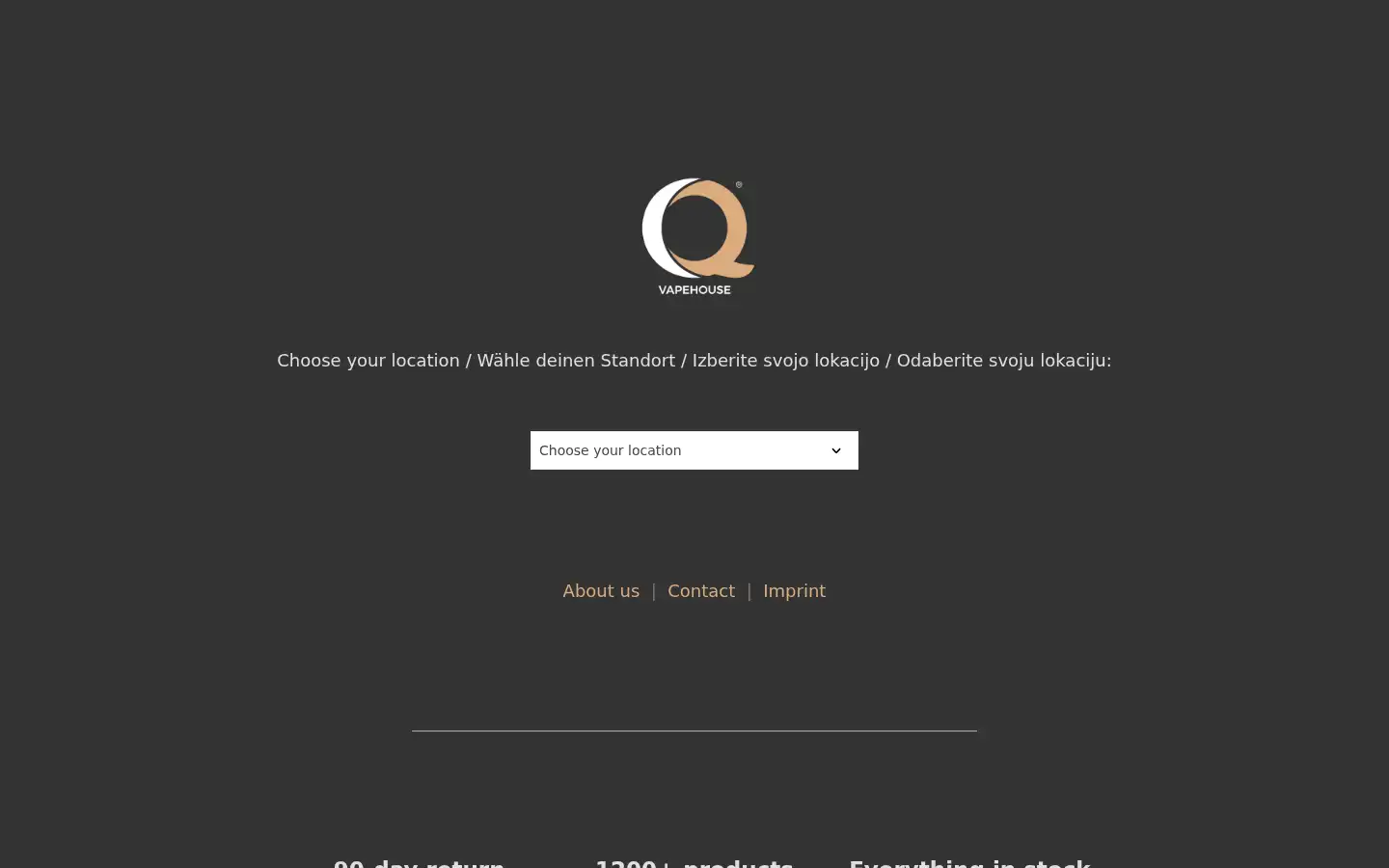 Screenshot of qvapehouse.com