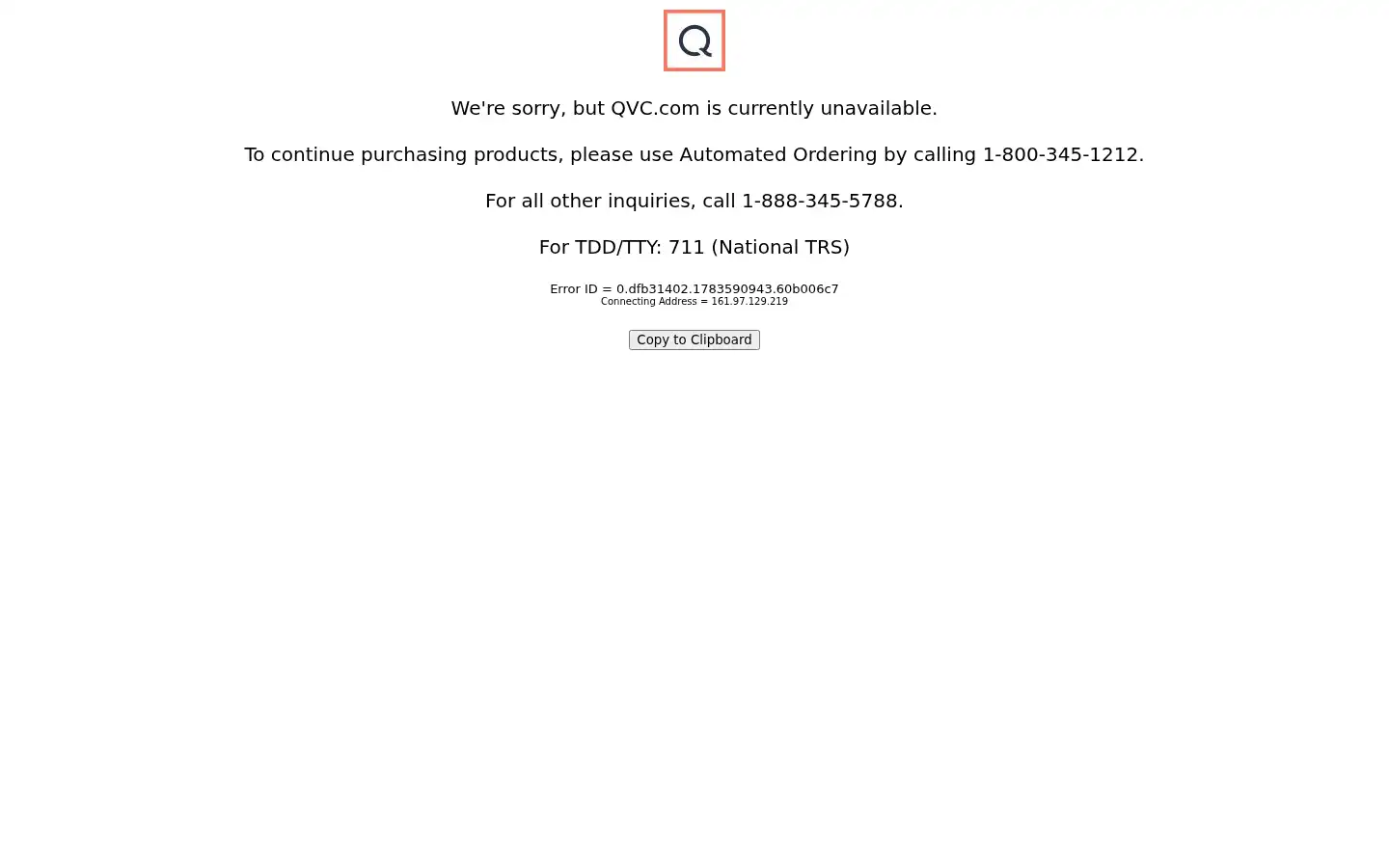 Screenshot of qvc.com