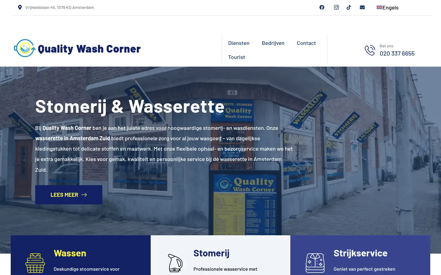 Screenshot of qwashcorner.nl