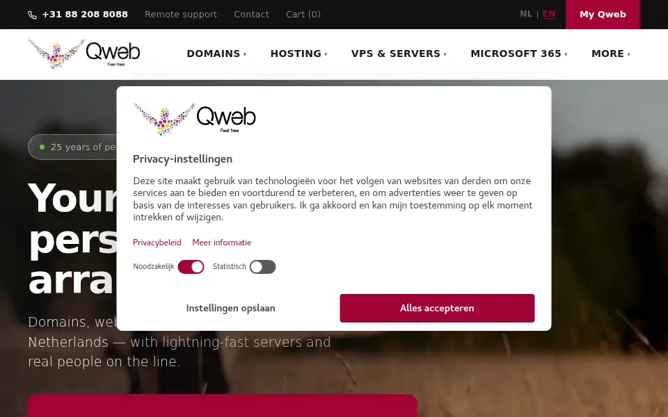 Screenshot of qweb.nl