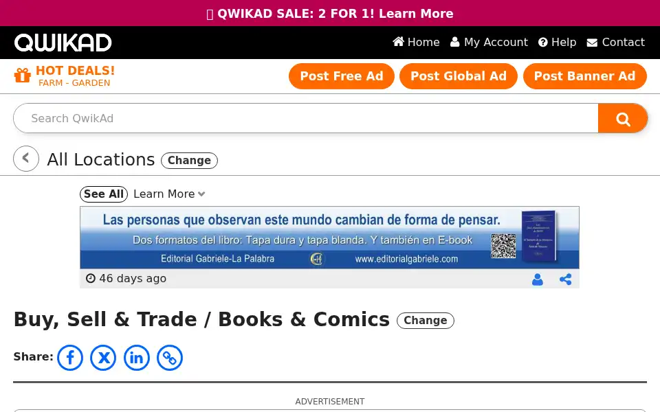 Screenshot of qwikad.com