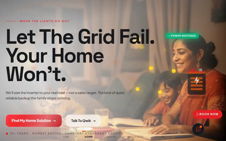 Screenshot of qwikpower.com