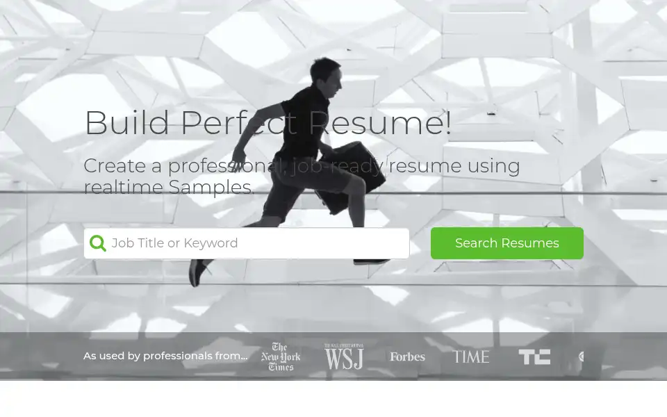 Screenshot of qwikresume.com