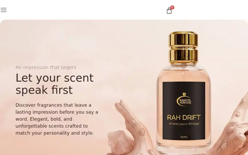 Screenshot of r4h33lperfume.com