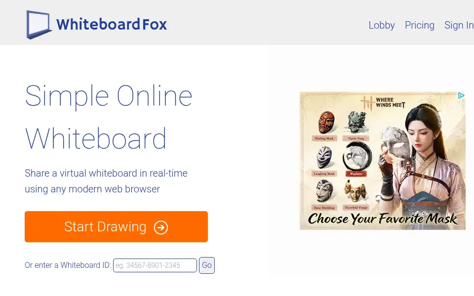 Screenshot of r7.whiteboardfox.com