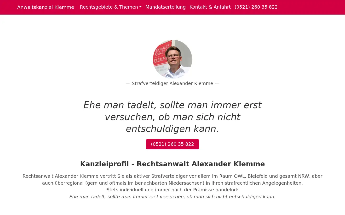 Screenshot of ra-klemme.de
