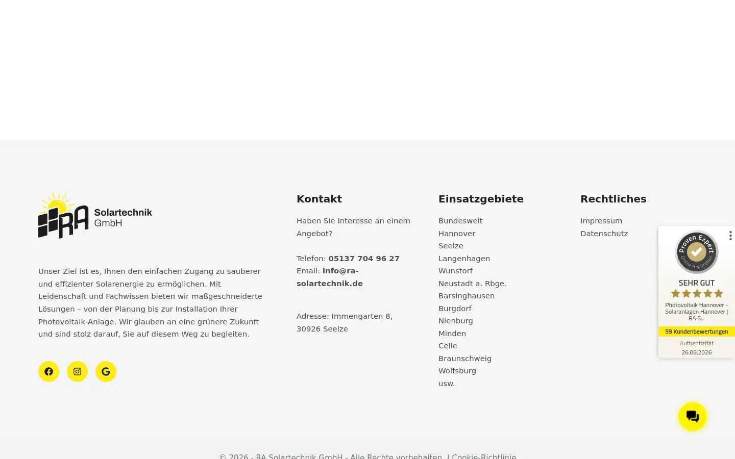Screenshot of ra-solartechnik.de