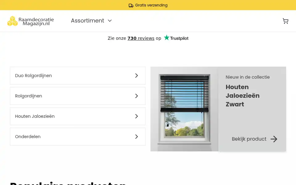 Screenshot of raamdecoratiemagazijn.nl