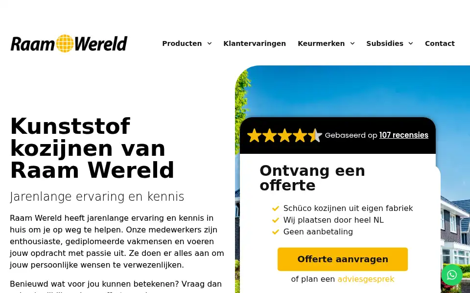 Screenshot of raamwereld.nl