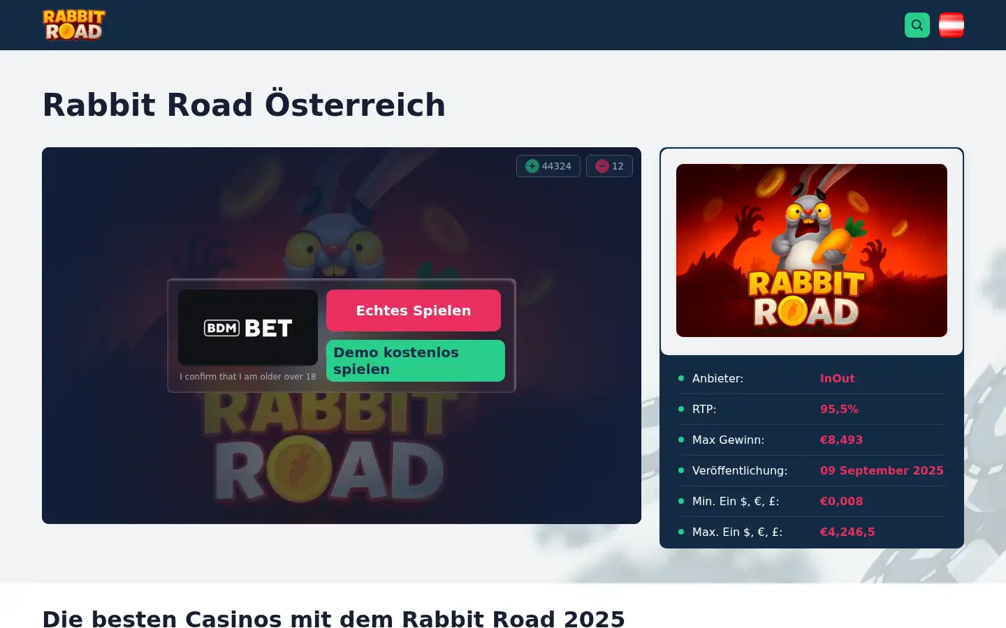 Screenshot of rabbitroad-at.at