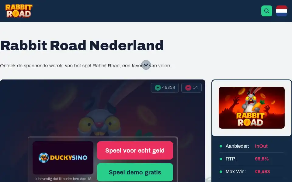Screenshot of rabbitroad-nl.nl