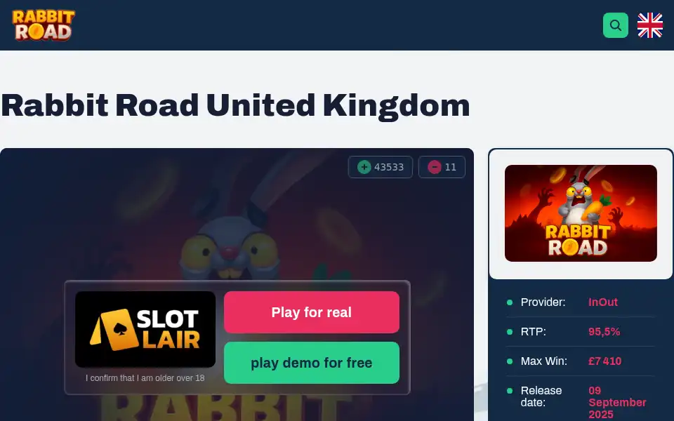 Screenshot of rabbitroad-uk.uk