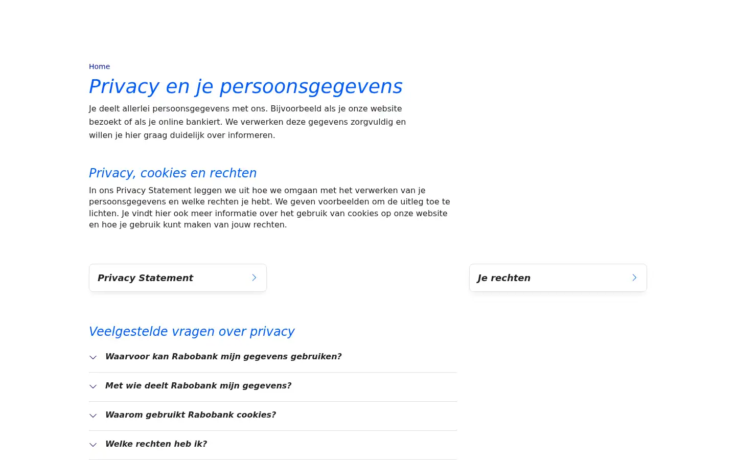 Screenshot of rabobank.nl