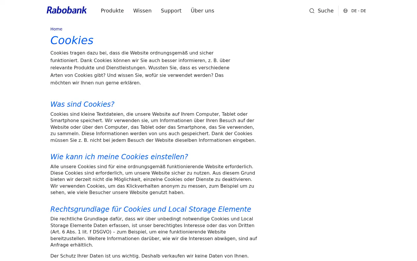 Screenshot of rabodirect.de