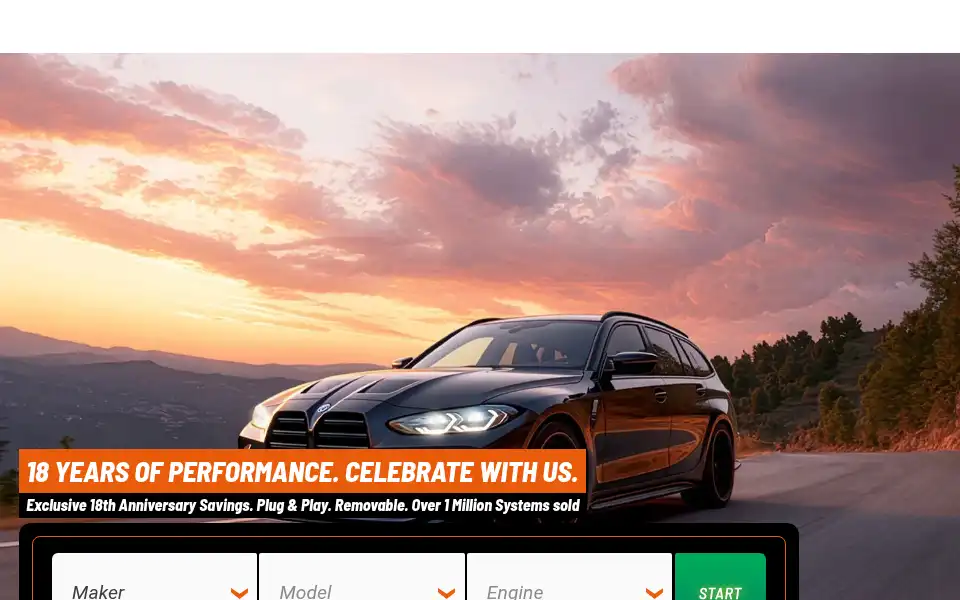 Screenshot of racechip.us