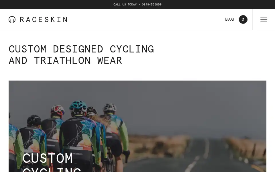 Screenshot of raceskin.co.uk
