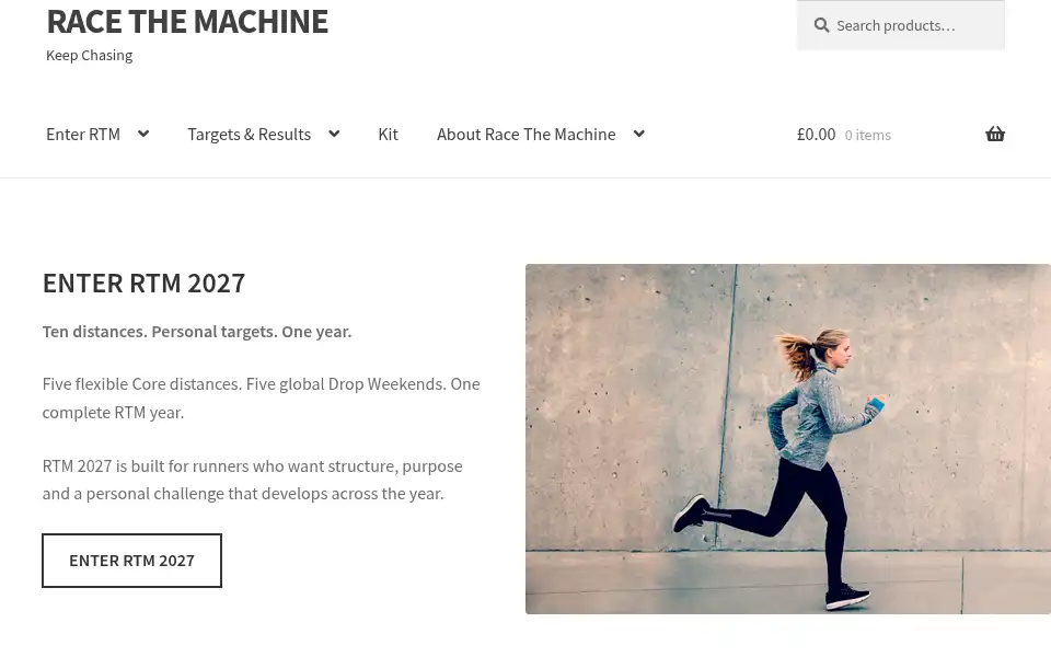 Screenshot of racethemachine.co.uk