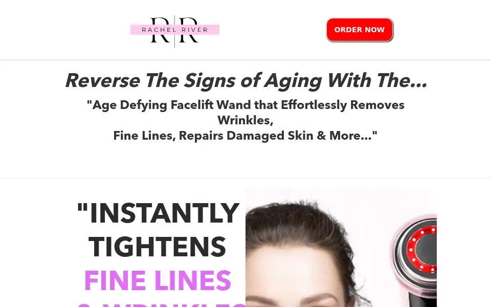 Screenshot of rachelriver.com