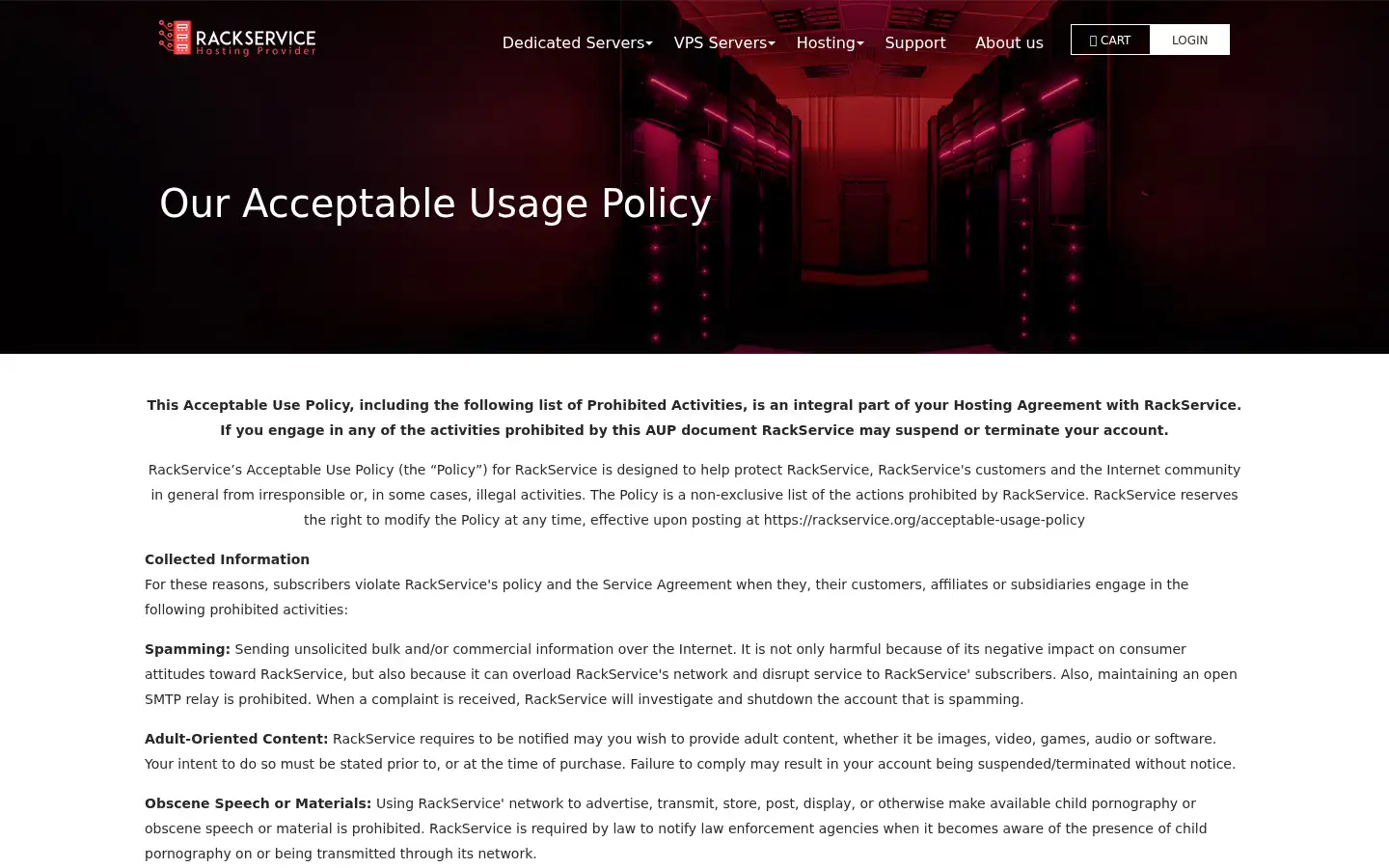 Screenshot of rackservice.org