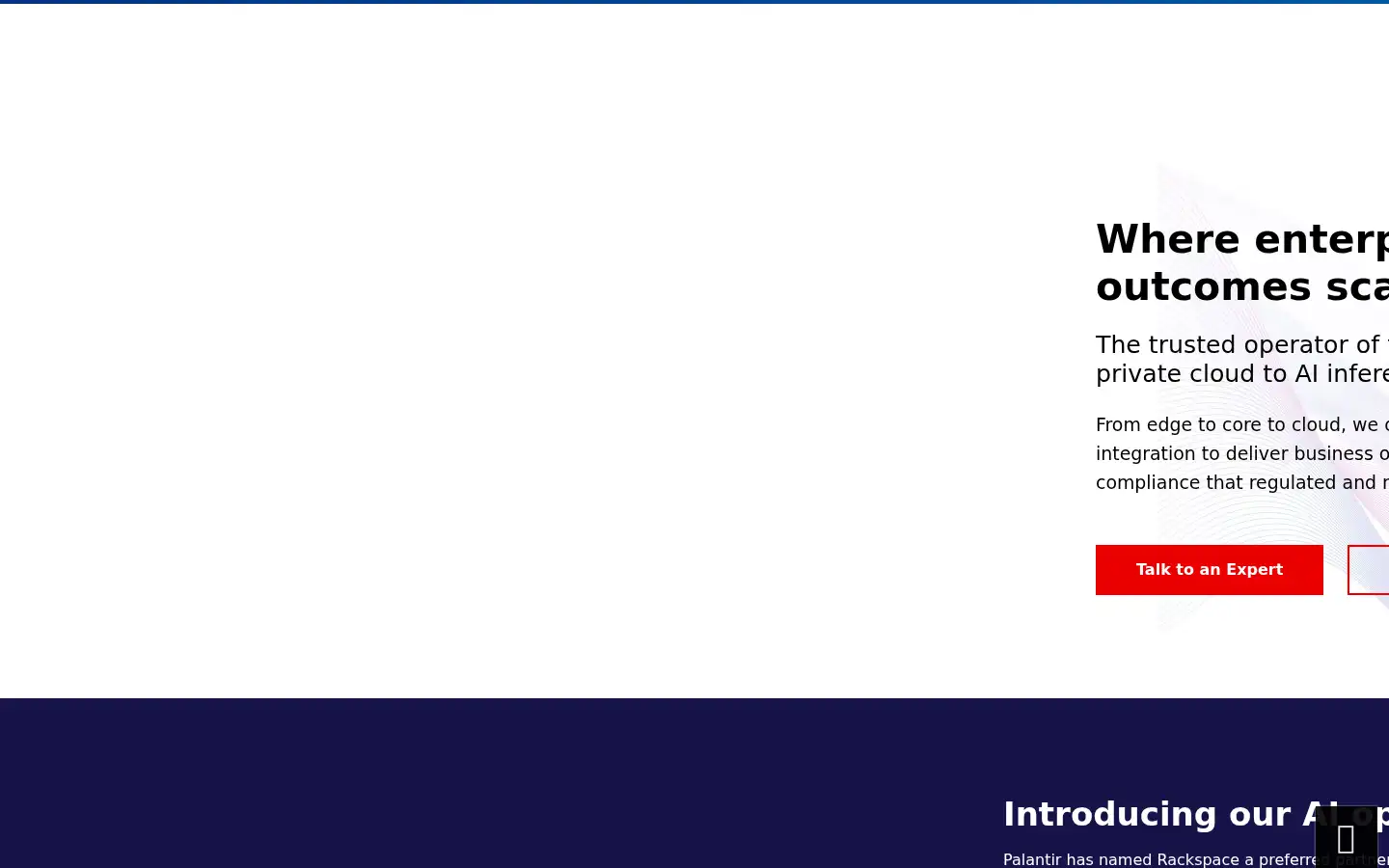 Screenshot of rackspace.com