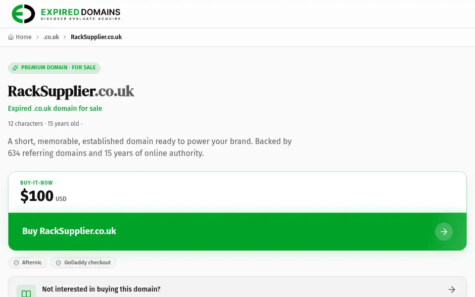 Screenshot of racksupplier.co.uk
