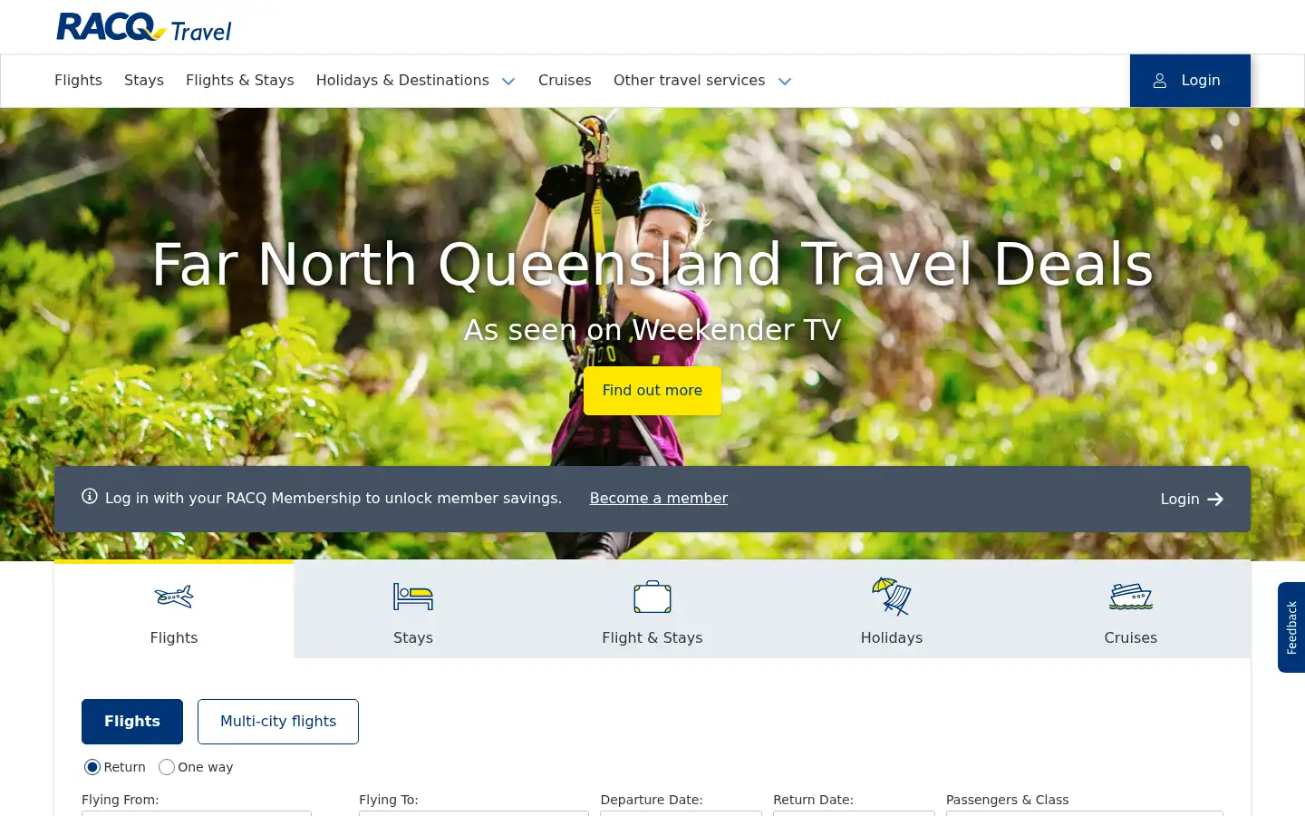 Screenshot of racq.com.au