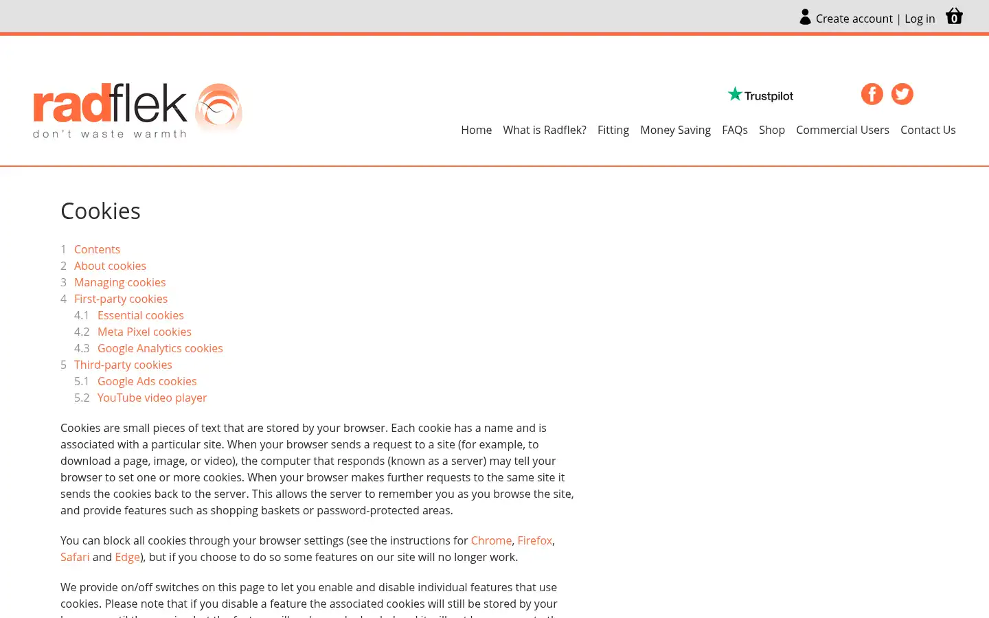 Screenshot of radflek.com