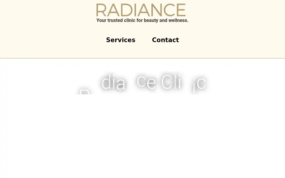 Screenshot of radiance.clinic