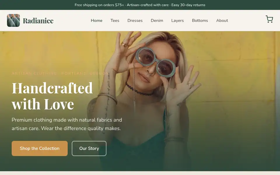 Screenshot of radianice.com
