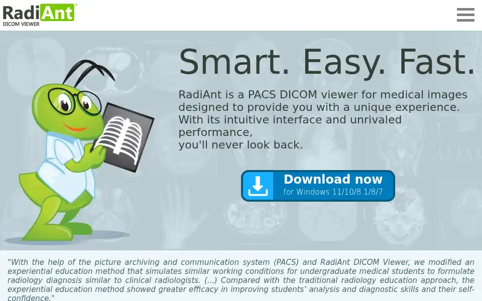 Screenshot of radiantviewer.com