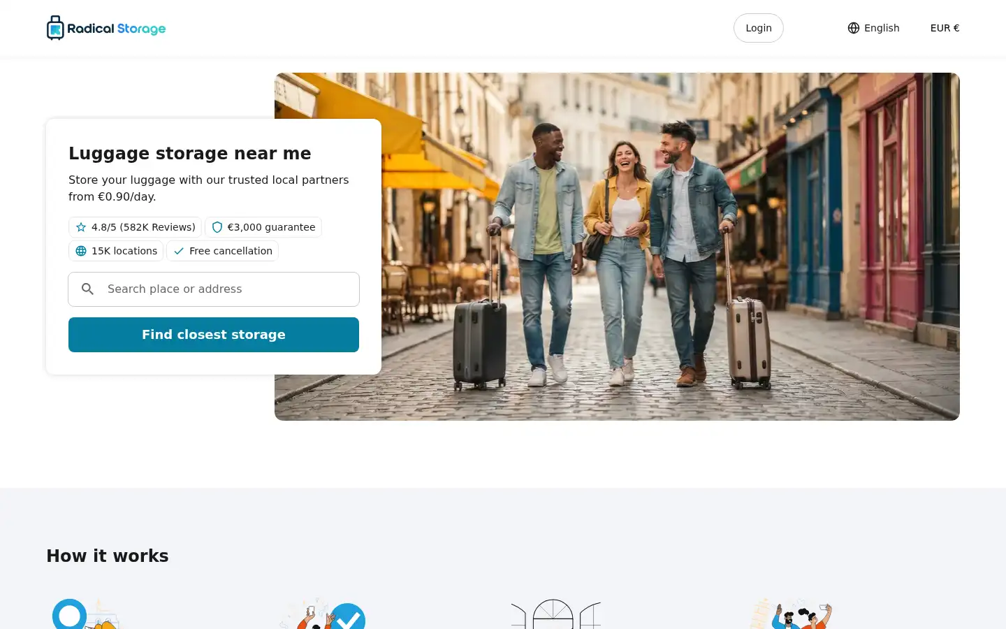 Screenshot of radicalstorage.com