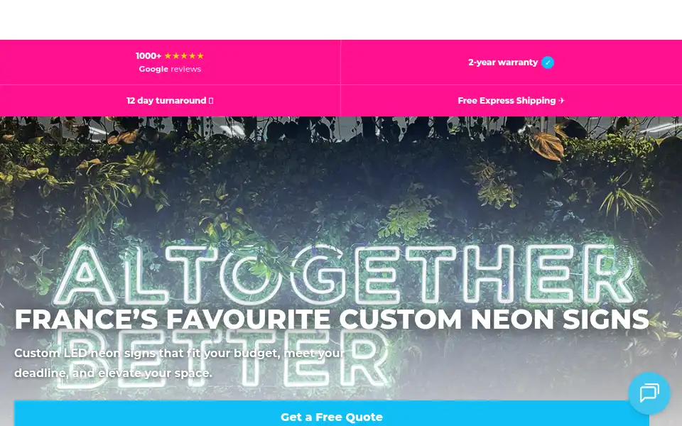 Screenshot of radikalneonsigns.com