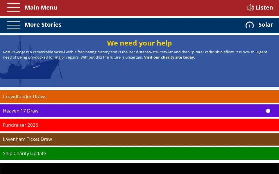 Screenshot of radiocaroline.co.uk