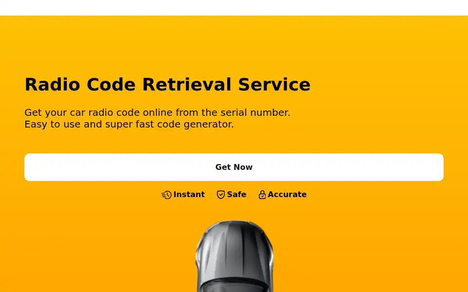 Screenshot of radiocodesolution.com