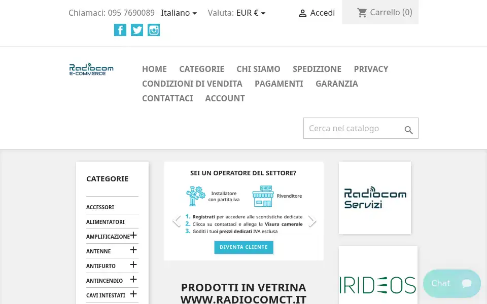 Screenshot of radiocomct.it
