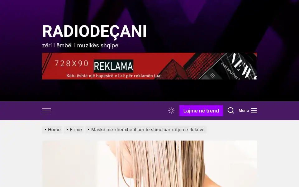 Screenshot of radiodeqani.net