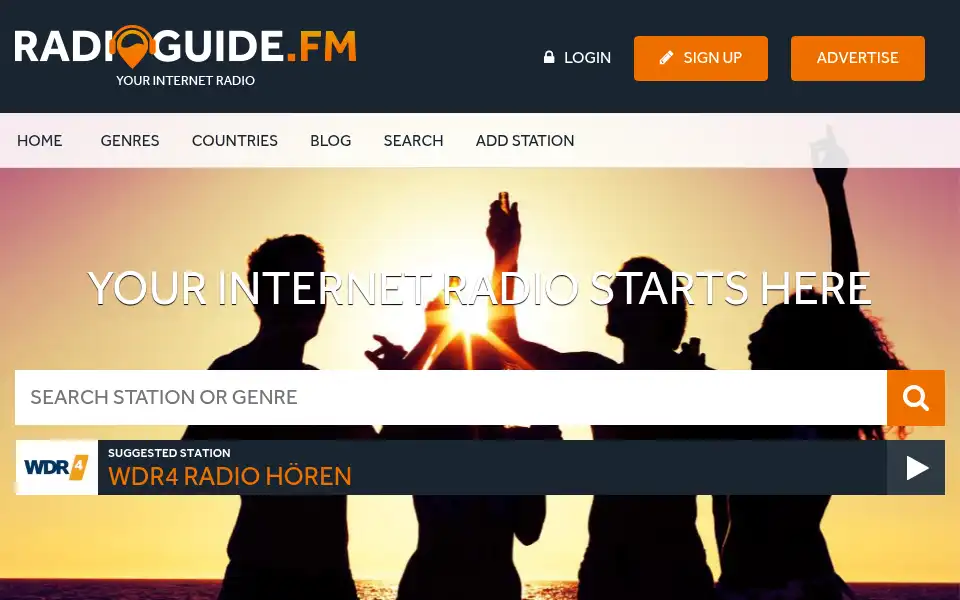 Screenshot of radioguide.fm