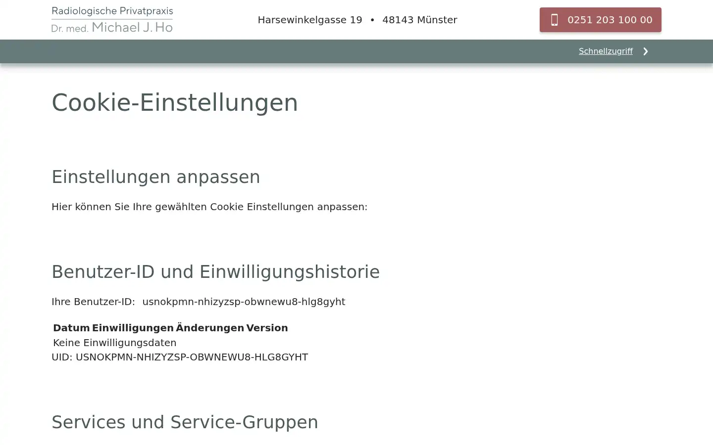 Screenshot of radiologie-dr-ho.de