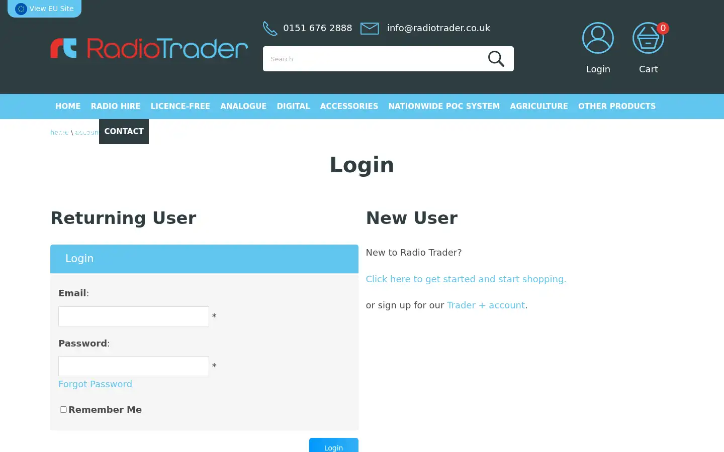 Screenshot of radiotrader.co.uk